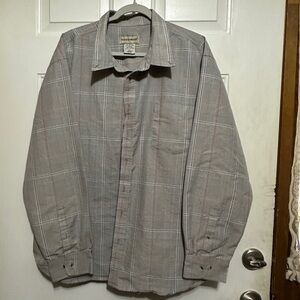 SCANDIA WOODS Men's Shirt Size XXL 2XL Gray Plaid Long Sleeve‎